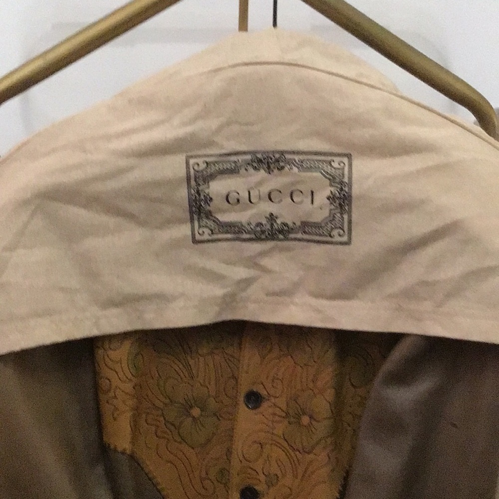 Tom Ford for Gucci Runway S/S 2004 Collection Western Leather Shirt It Size 48